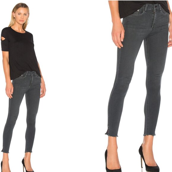 Rag & Bone 10 Inch Capri in Black Flamingo Size 26 - Picture 3 of 6